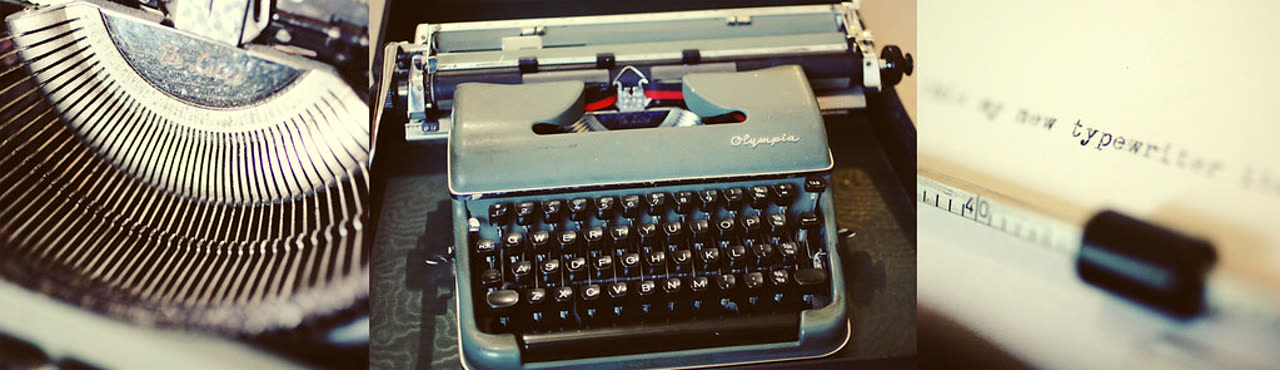 A vintage typewriter keyboard